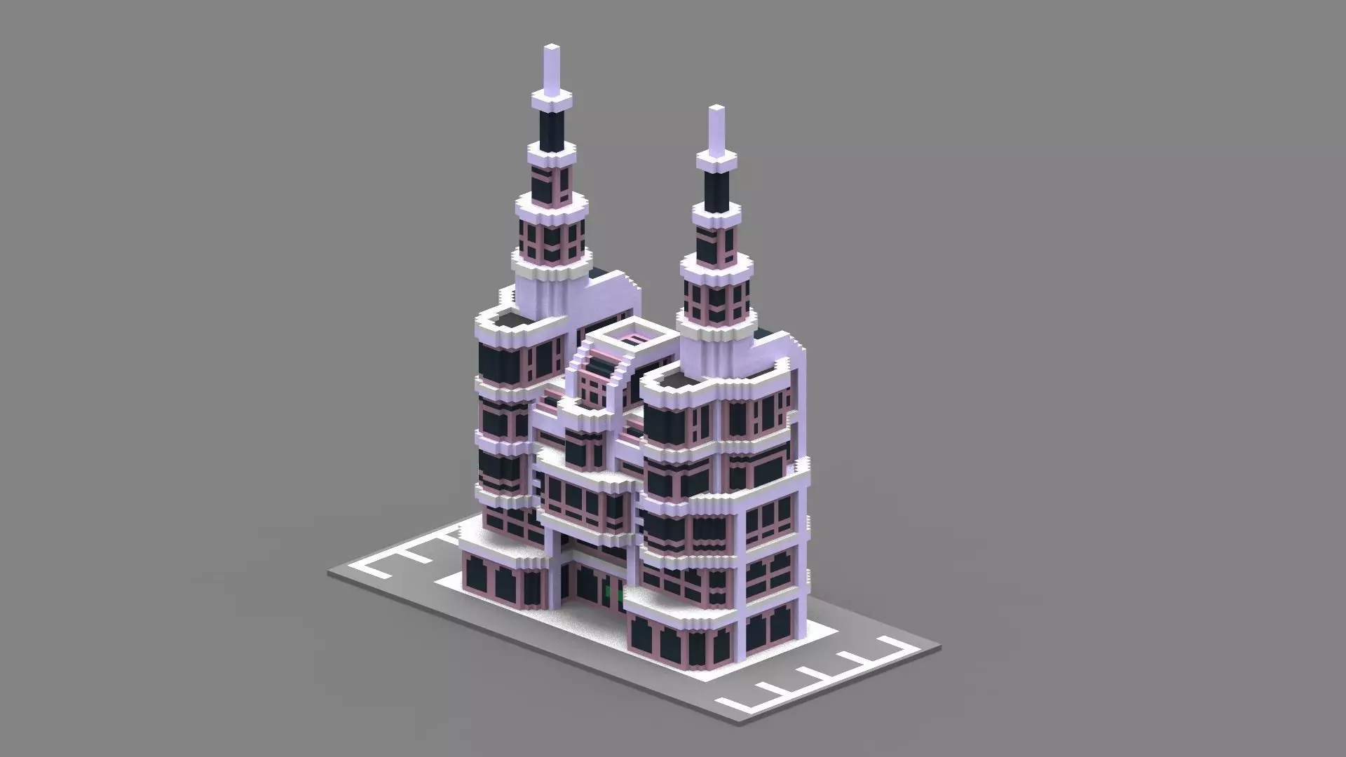House Voxel - 31 Low-poly 3D model_0