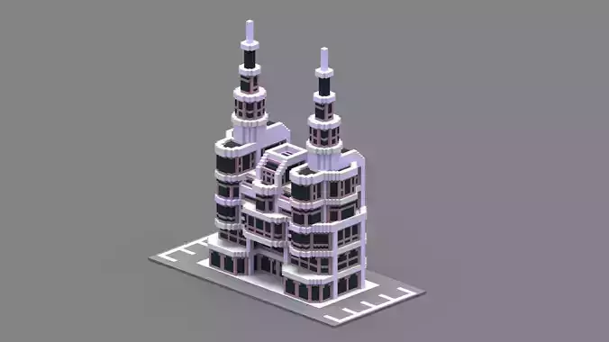 House Voxel - 31 Low-poly 3D model House Voxel - 31 Low-poly 3D model