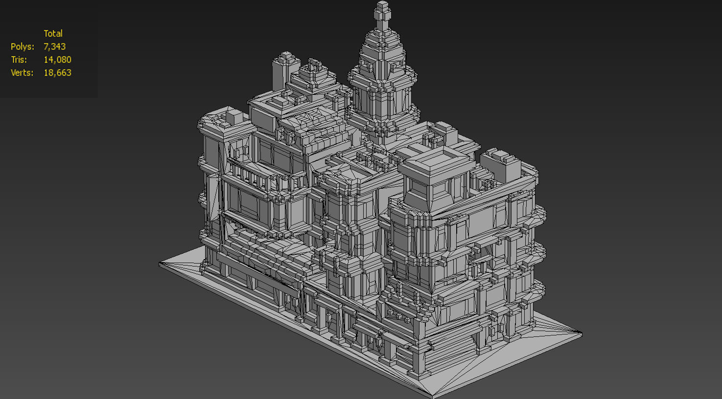 House Voxel - 32 Low-poly 3D model_4