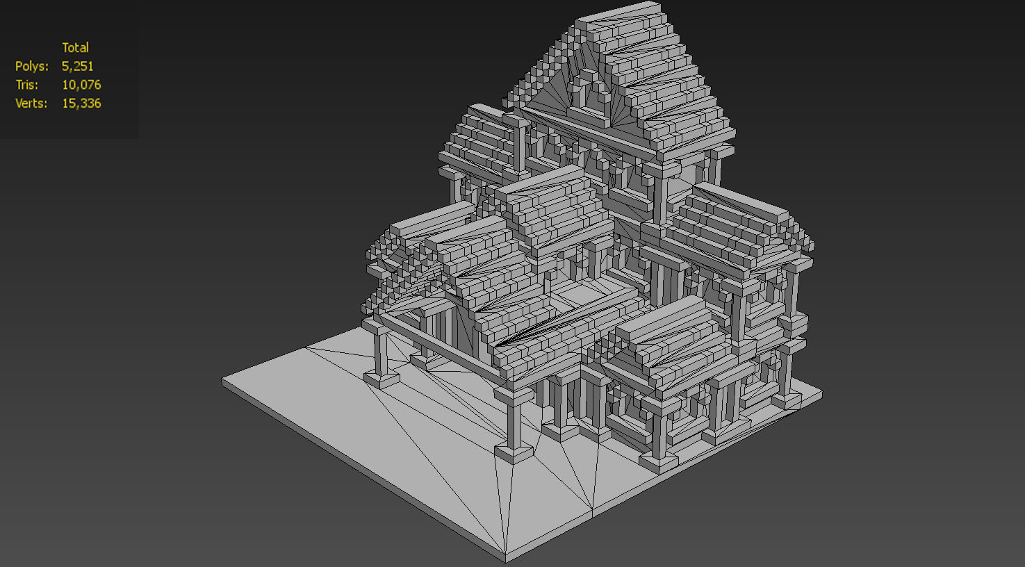 House Voxel - 33 Low-poly 3D model_4