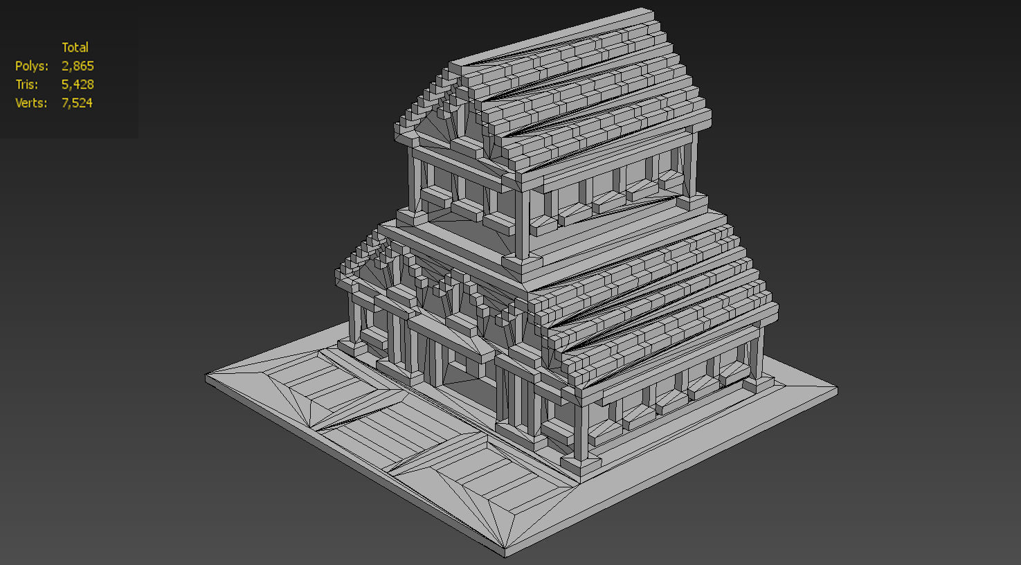 House Voxel - 34 Low-poly 3D model_4