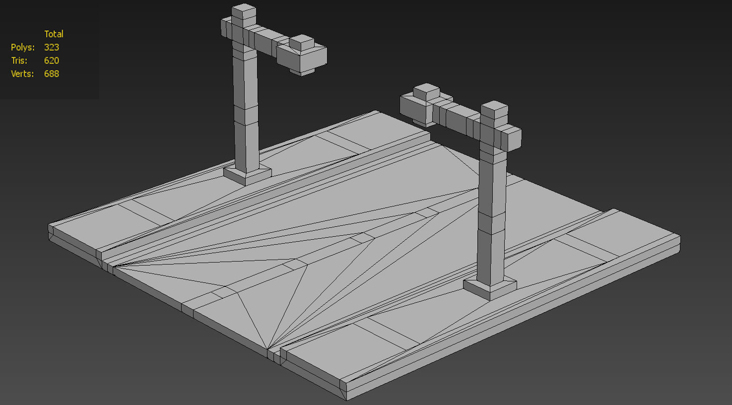 Road Voxel - 1 Low-poly 3D model_4