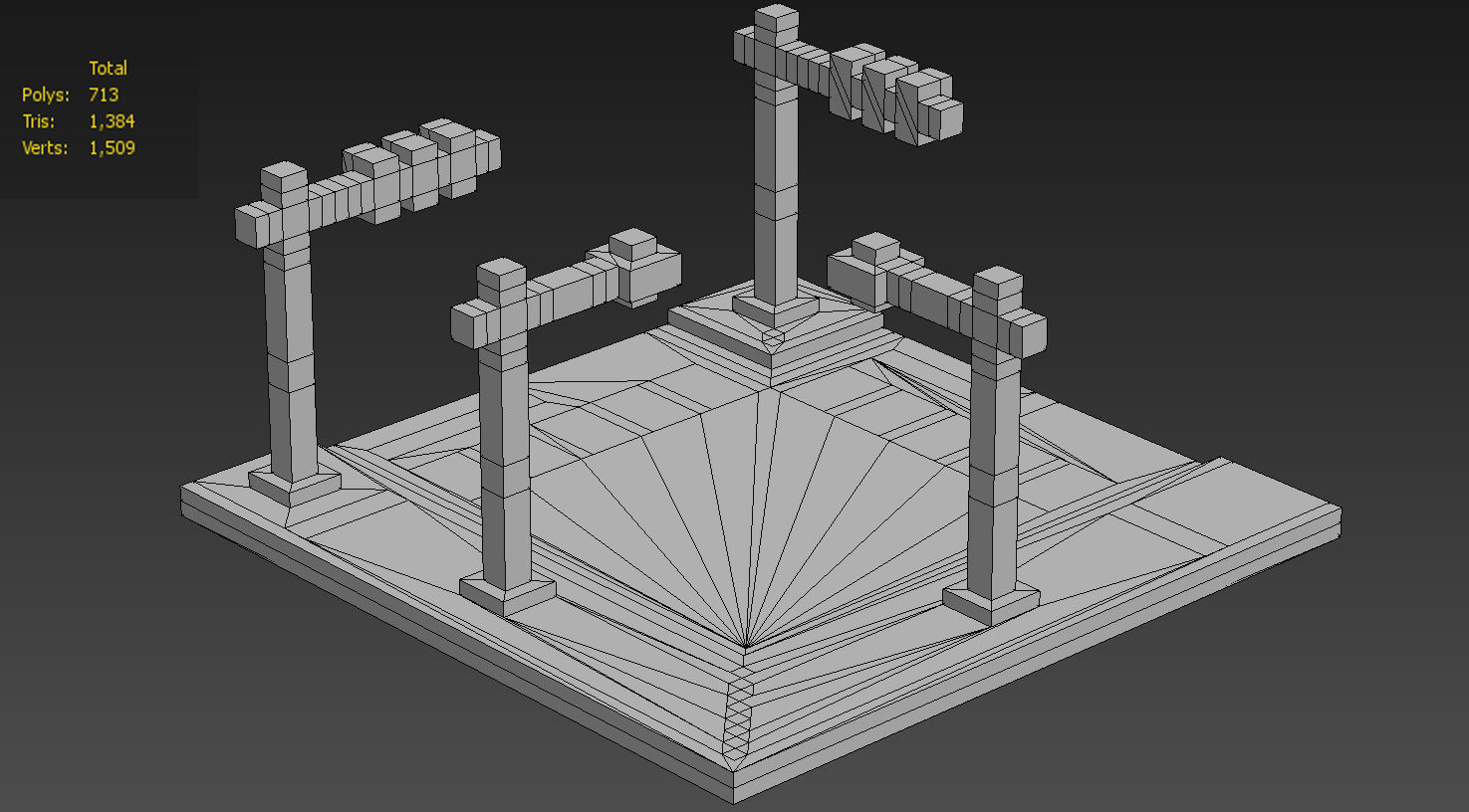 Road Voxel - 2 Low-poly 3D model_4