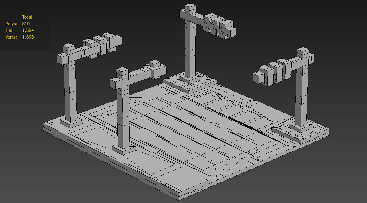 Road Voxel - 3 Low-poly 3D model_4