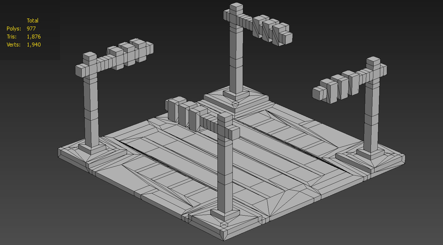 Road Voxel - 4 Low-poly 3D model_4