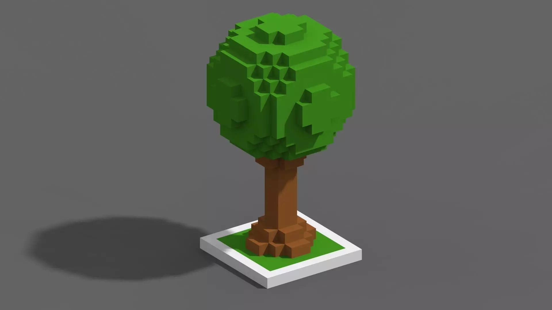 Tree Voxel - 1 Low-poly 3D model_0