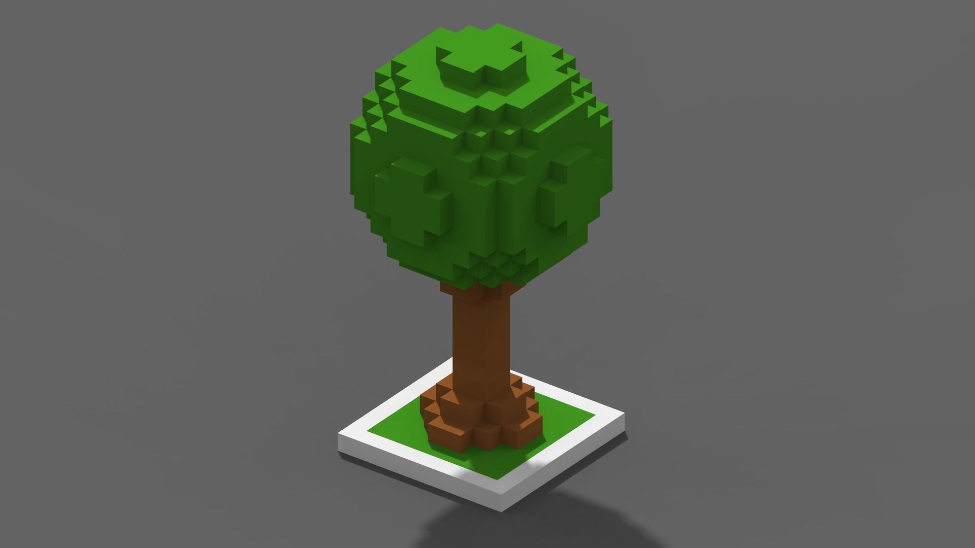 Tree Voxel - 1 Low-poly 3D model_3