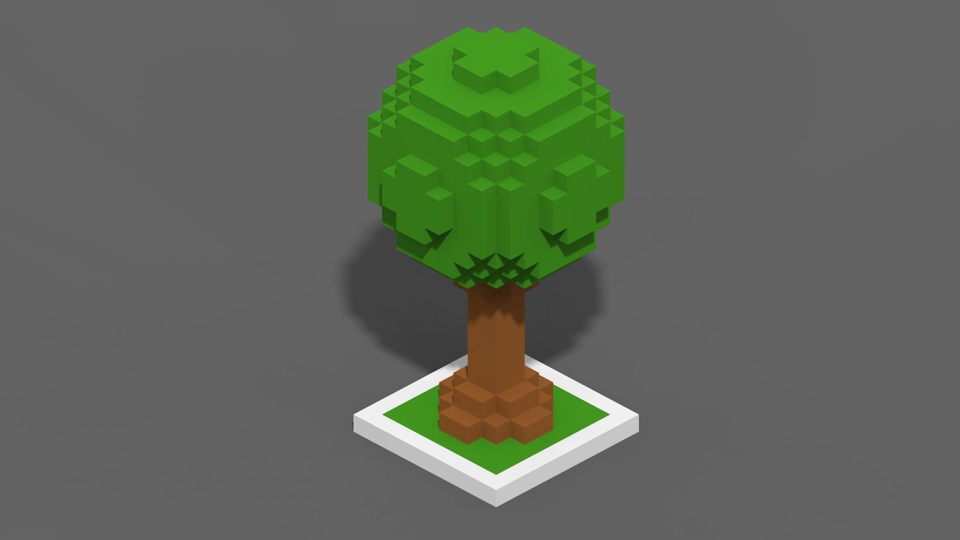 Tree Voxel - 1 Low-poly 3D model_1