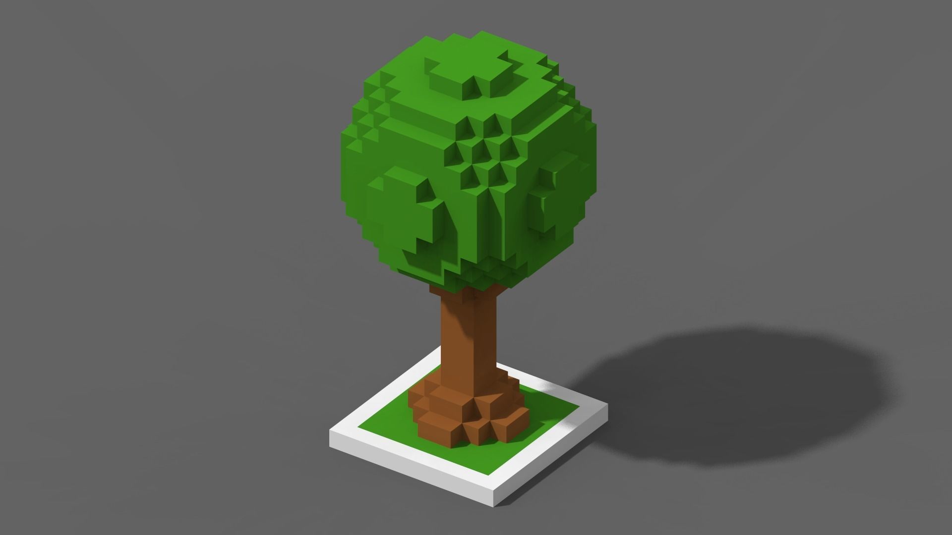Tree Voxel - 1 Low-poly 3D model_2