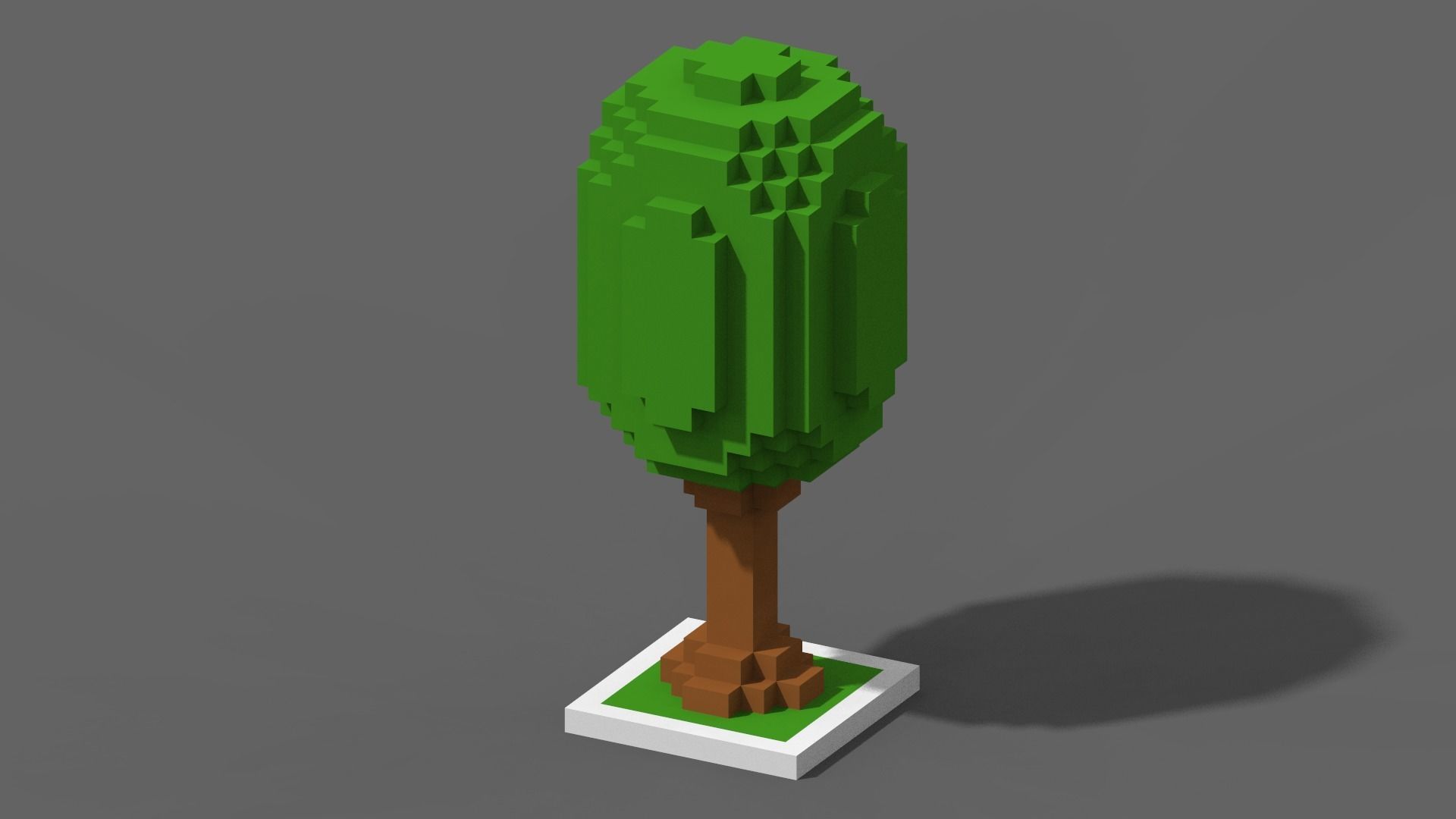 Tree Voxel - 2 Low-poly 3D model_2