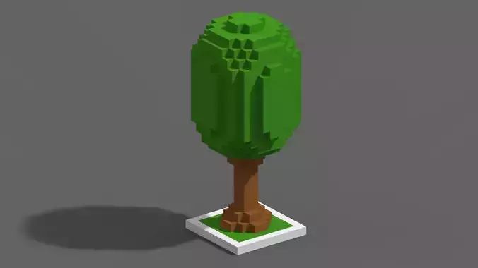 Tree Voxel - 2 Low-poly 3D model Tree Voxel - 2 Low-poly 3D model