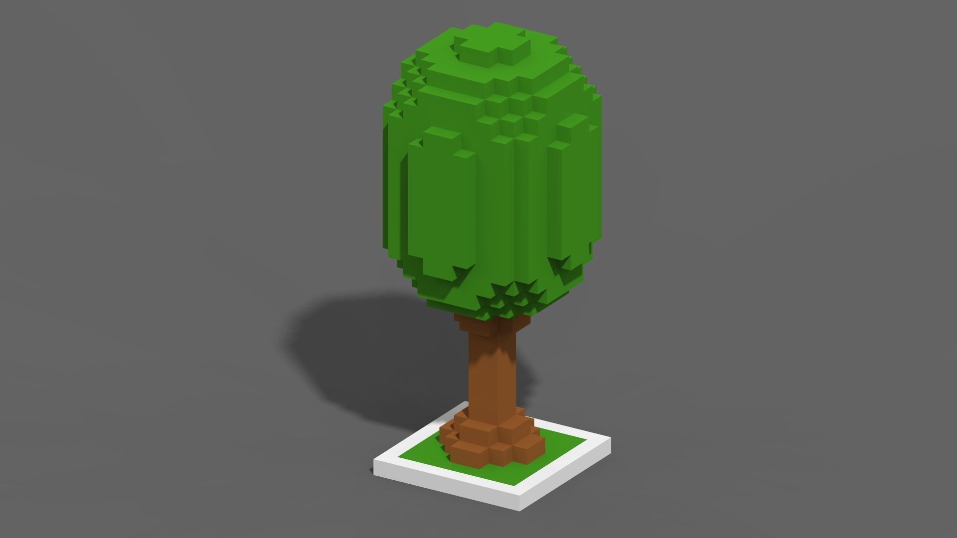 Tree Voxel - 2 Low-poly 3D model_1