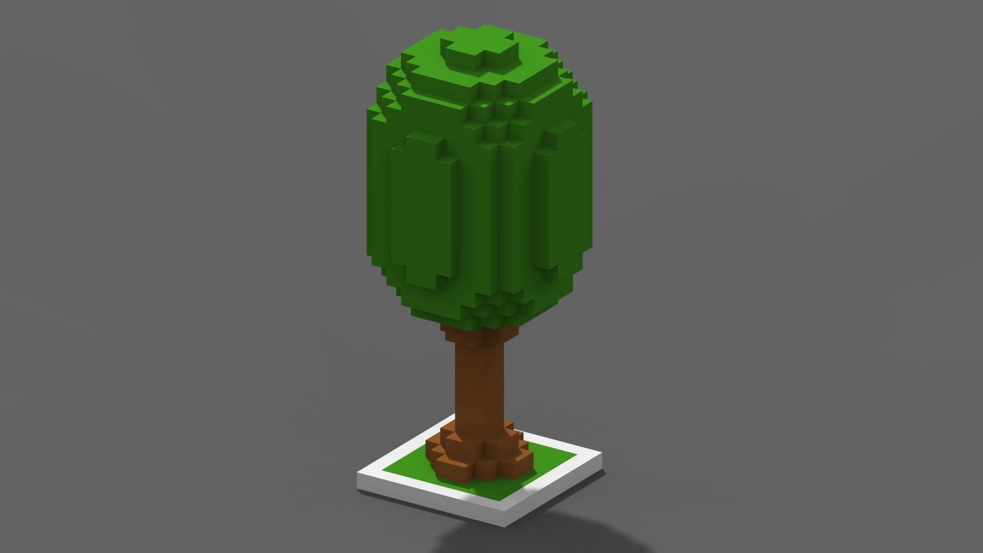 Tree Voxel - 2 Low-poly 3D model_3