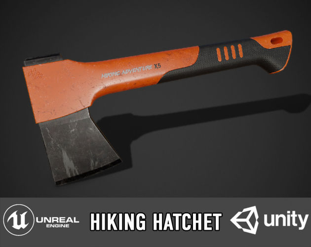 Hatchet Low-poly 3D model