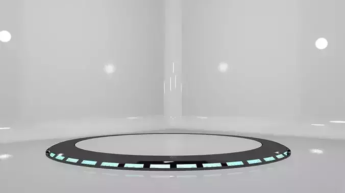 Car Platform Round 3D model