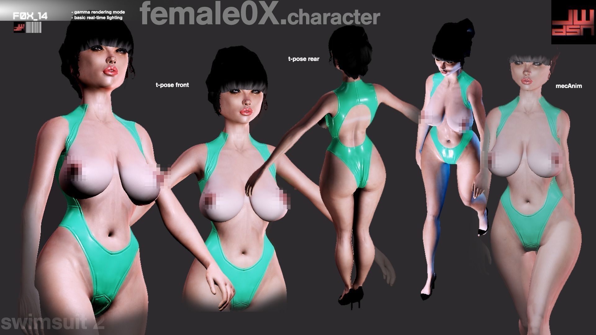 Fatal Female Mega Pack 3D Model Collection_16