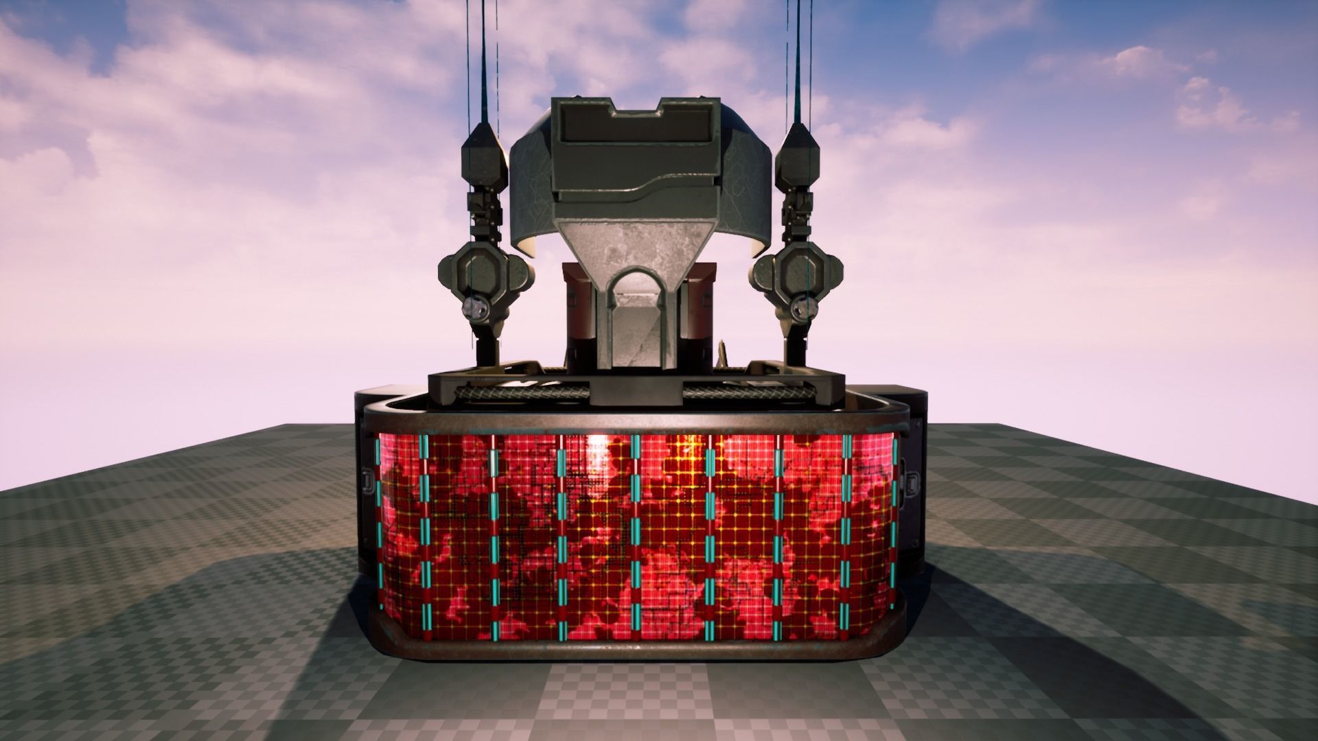 SciFi Radar Station Low-poly 3D model_6