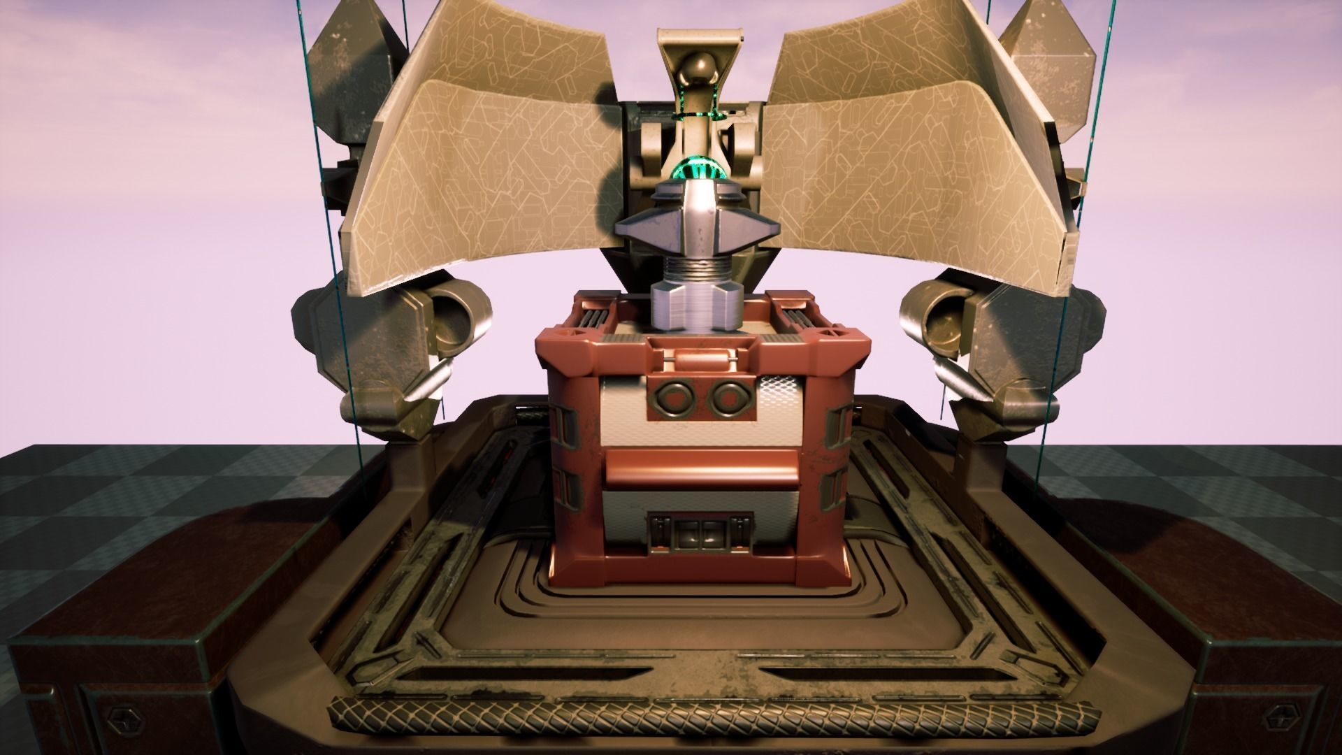 SciFi Radar Station Low-poly 3D model_8