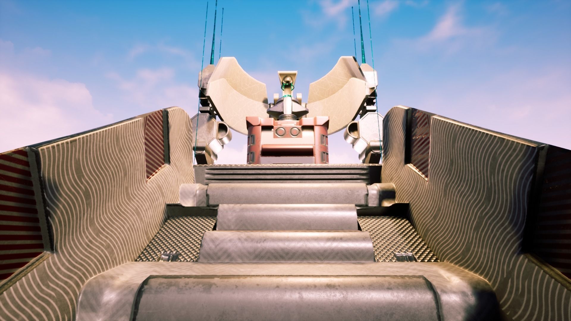 SciFi Radar Station Low-poly 3D model_4