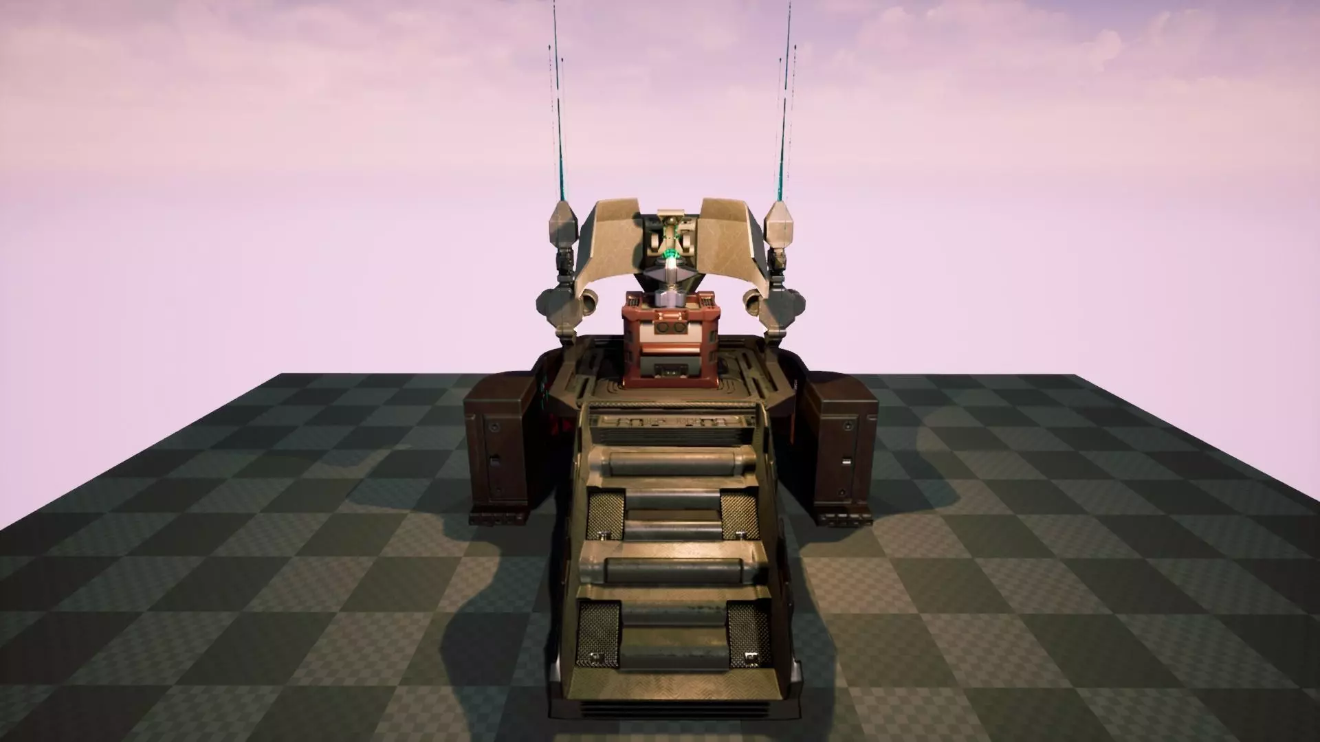 SciFi Radar Station Low-poly 3D model_0