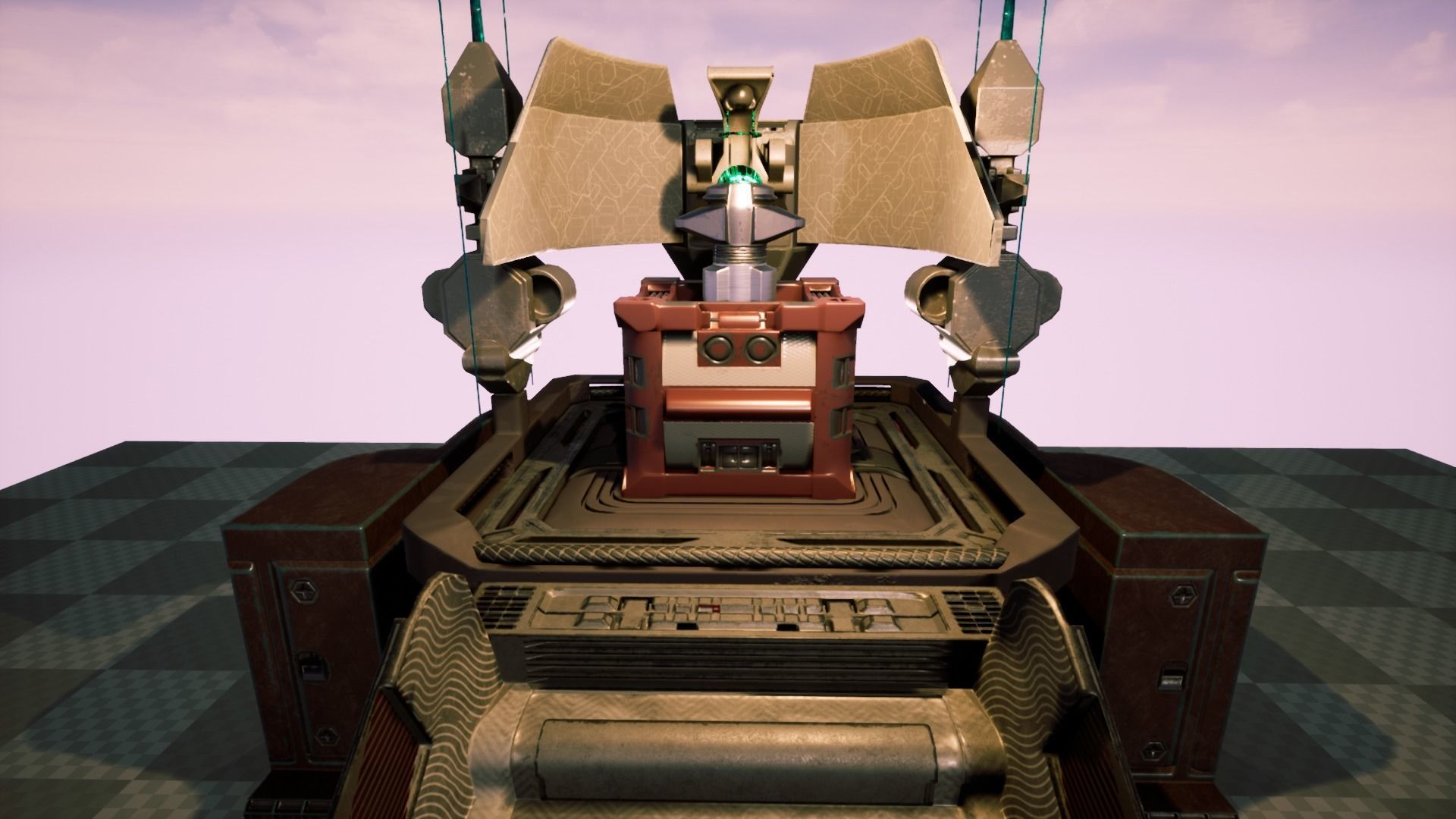 SciFi Radar Station Low-poly 3D model_5