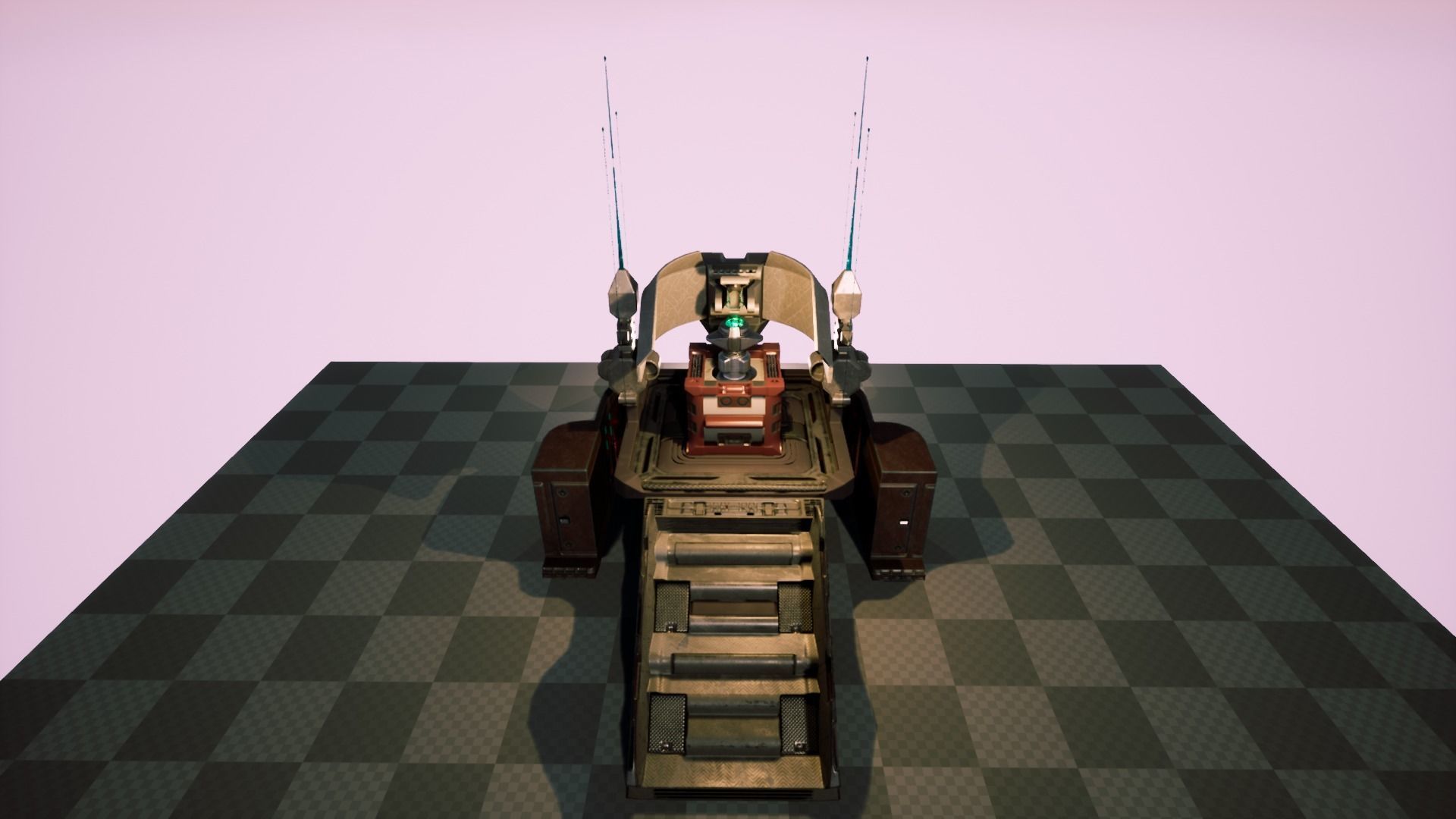 SciFi Radar Station Low-poly 3D model_3