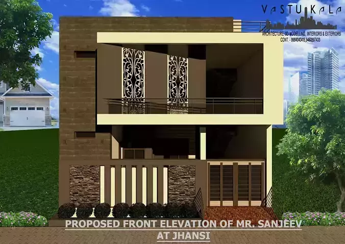 Home Front Elevation 3D model