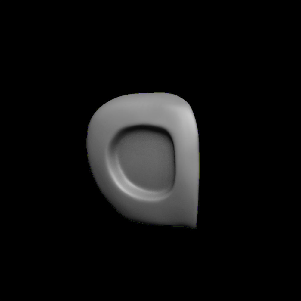 ears 3D model with high poly and low poly 3D model_13