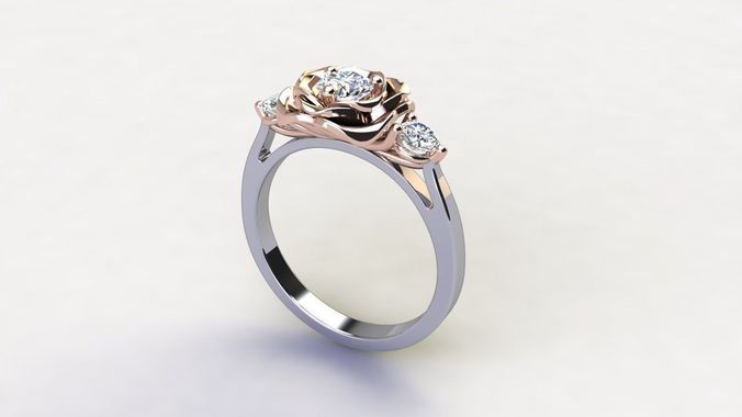 Rose Ring 3D Printing model 3D print model