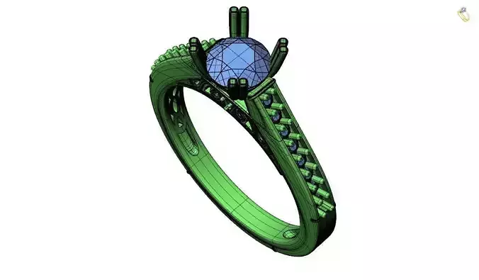Engagement ring -270 3D print model