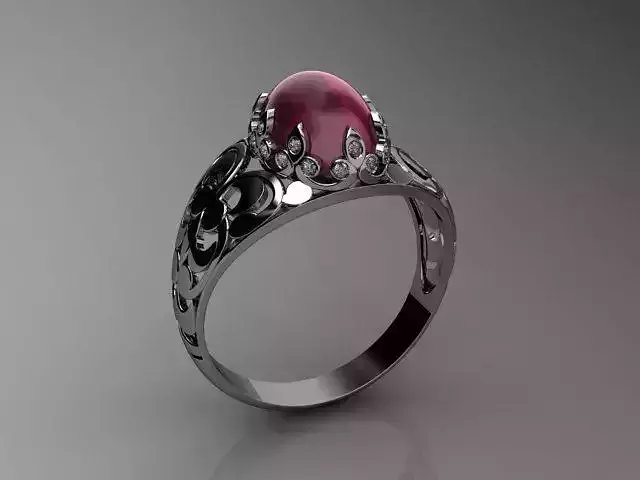 Cabuchon Ring Free 3D print model