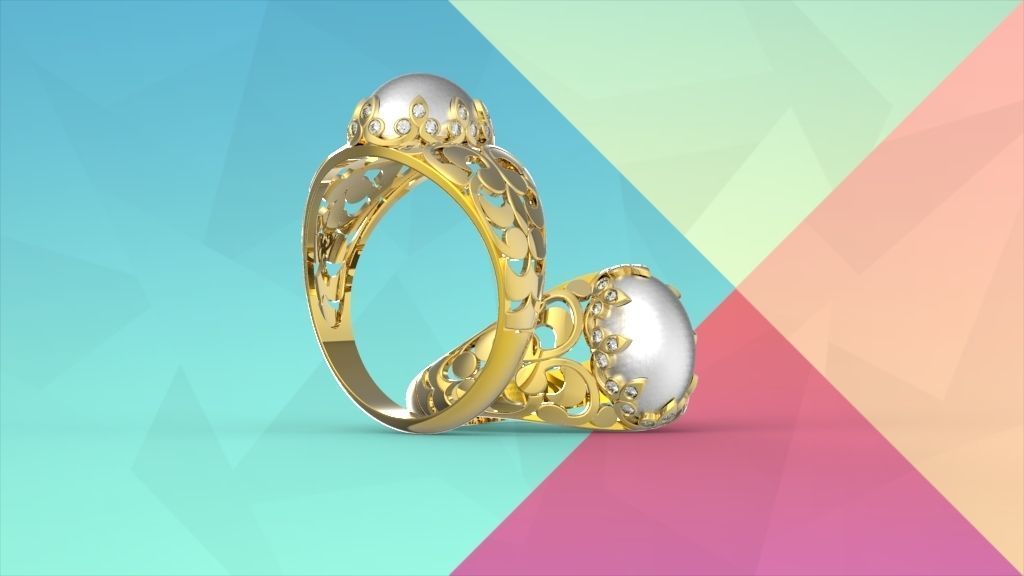 Cabuchon Ring Free 3D print model_10