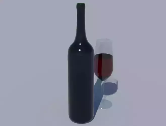 Bottle of wine and a glass