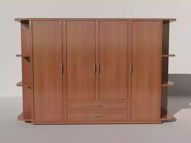 wardrobe wooden with doors and drawers