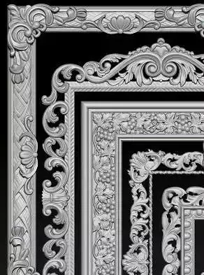 Lot of 5 pcs Carved Frame Collection