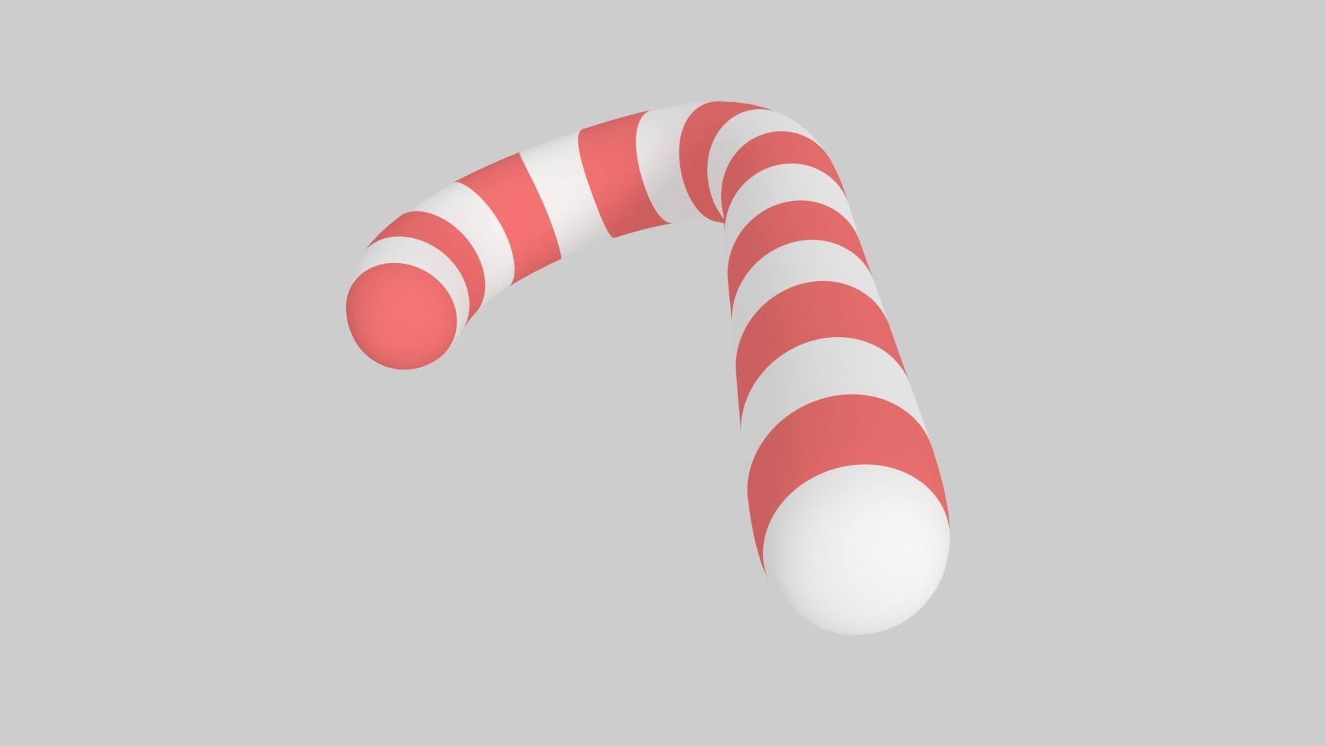 Candy Cane 3D model_3