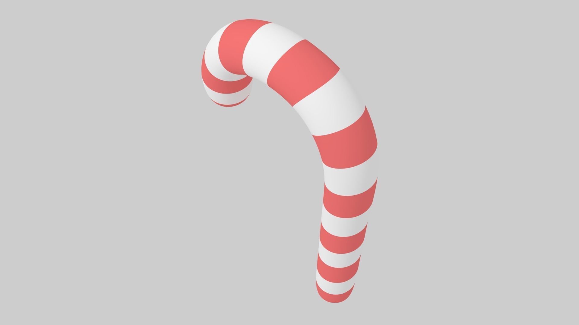 Candy Cane 3D model_4