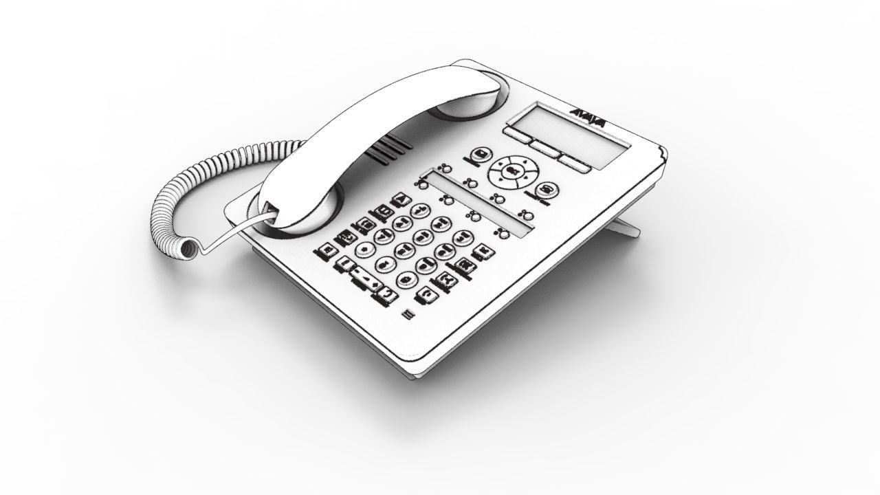 Avaya 1408 Telephone 3D model_13