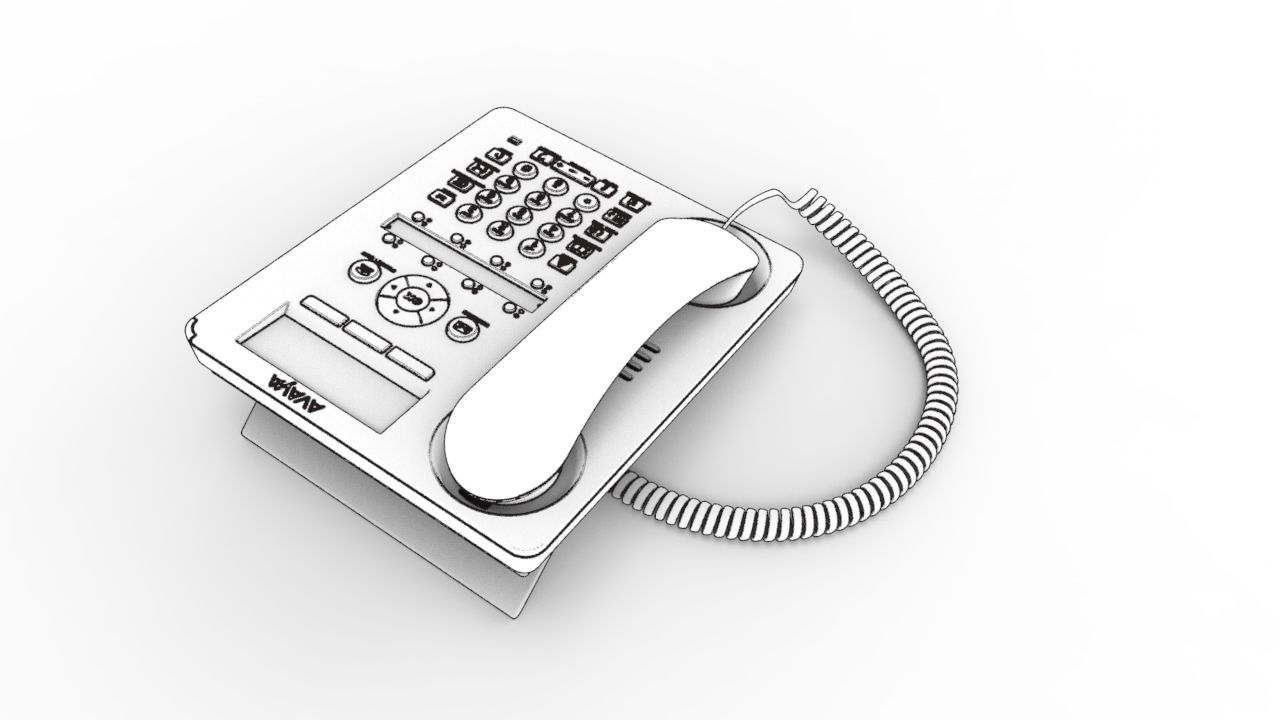 Avaya 1408 Telephone 3D model_14