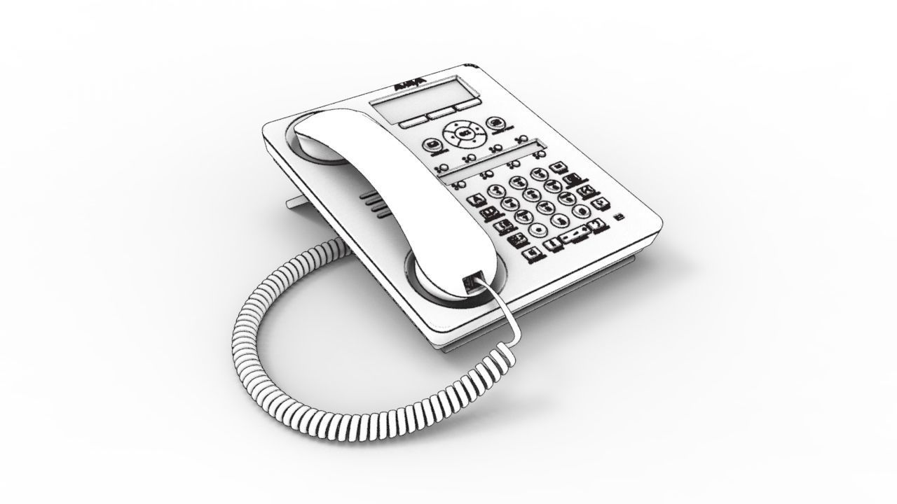 Avaya 1408 Telephone 3D model_12