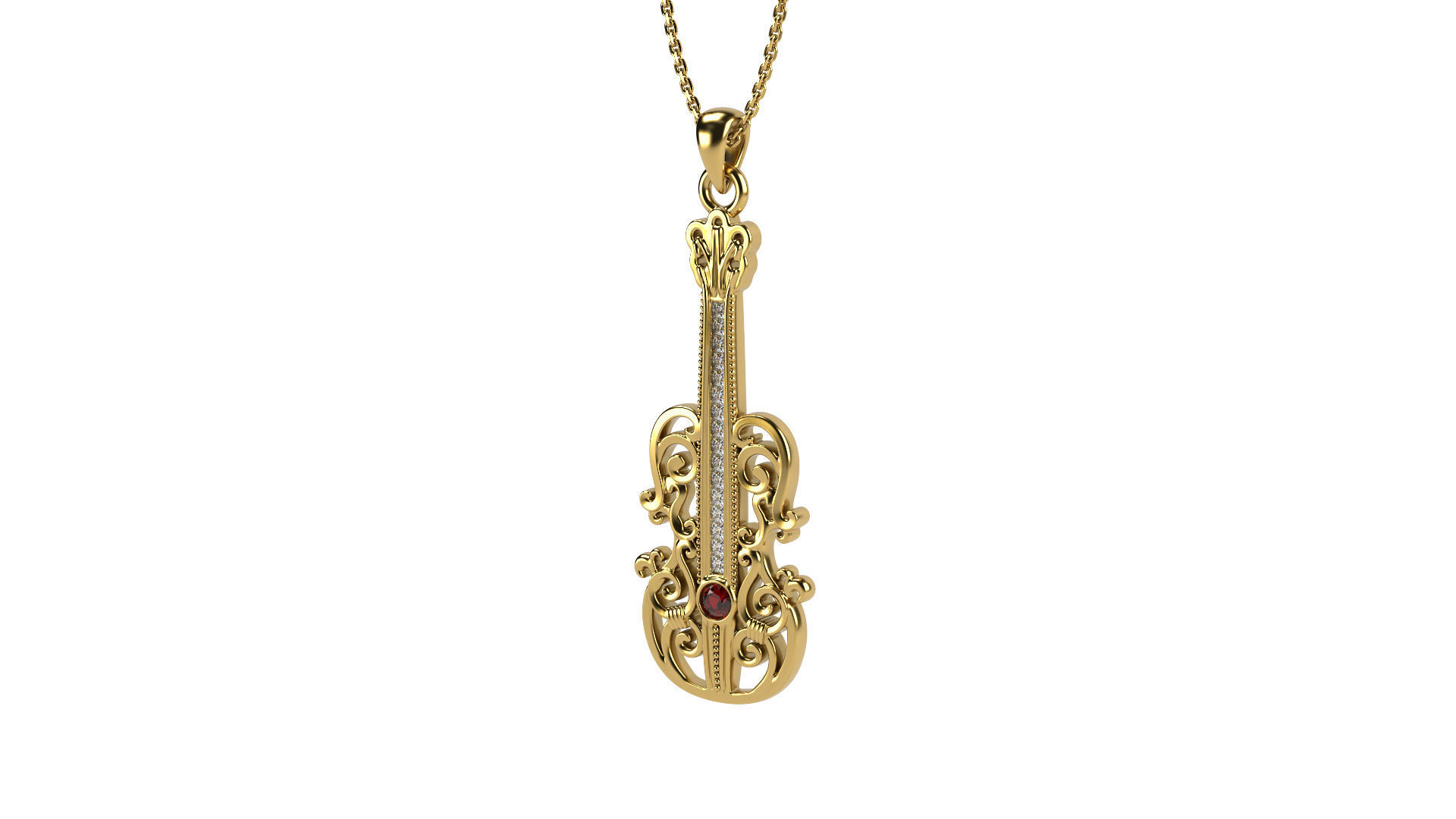 Viol Gentle Pendant 3D print model_2