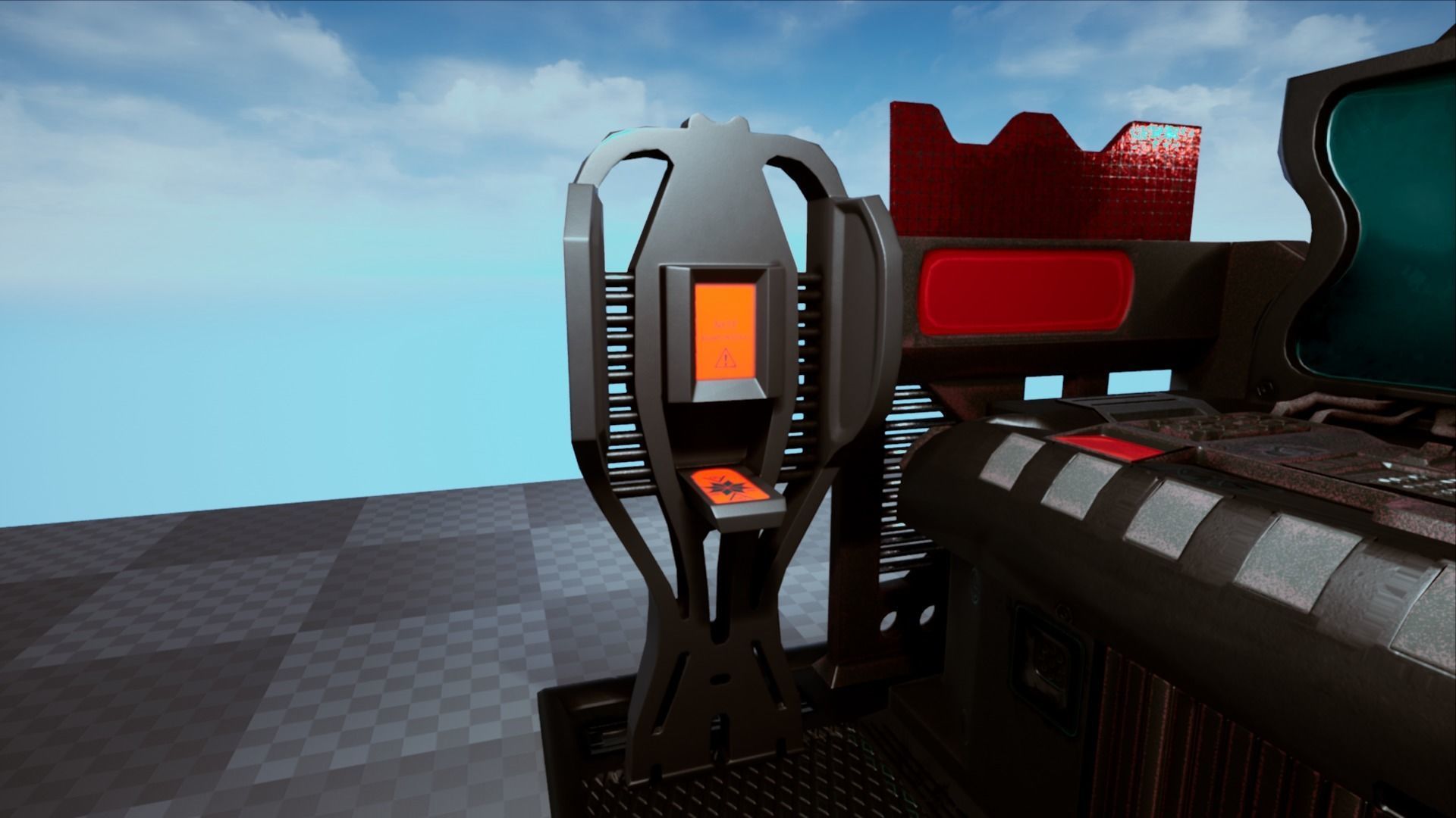 Sci Fi Computer Station Low-poly 3D model_5