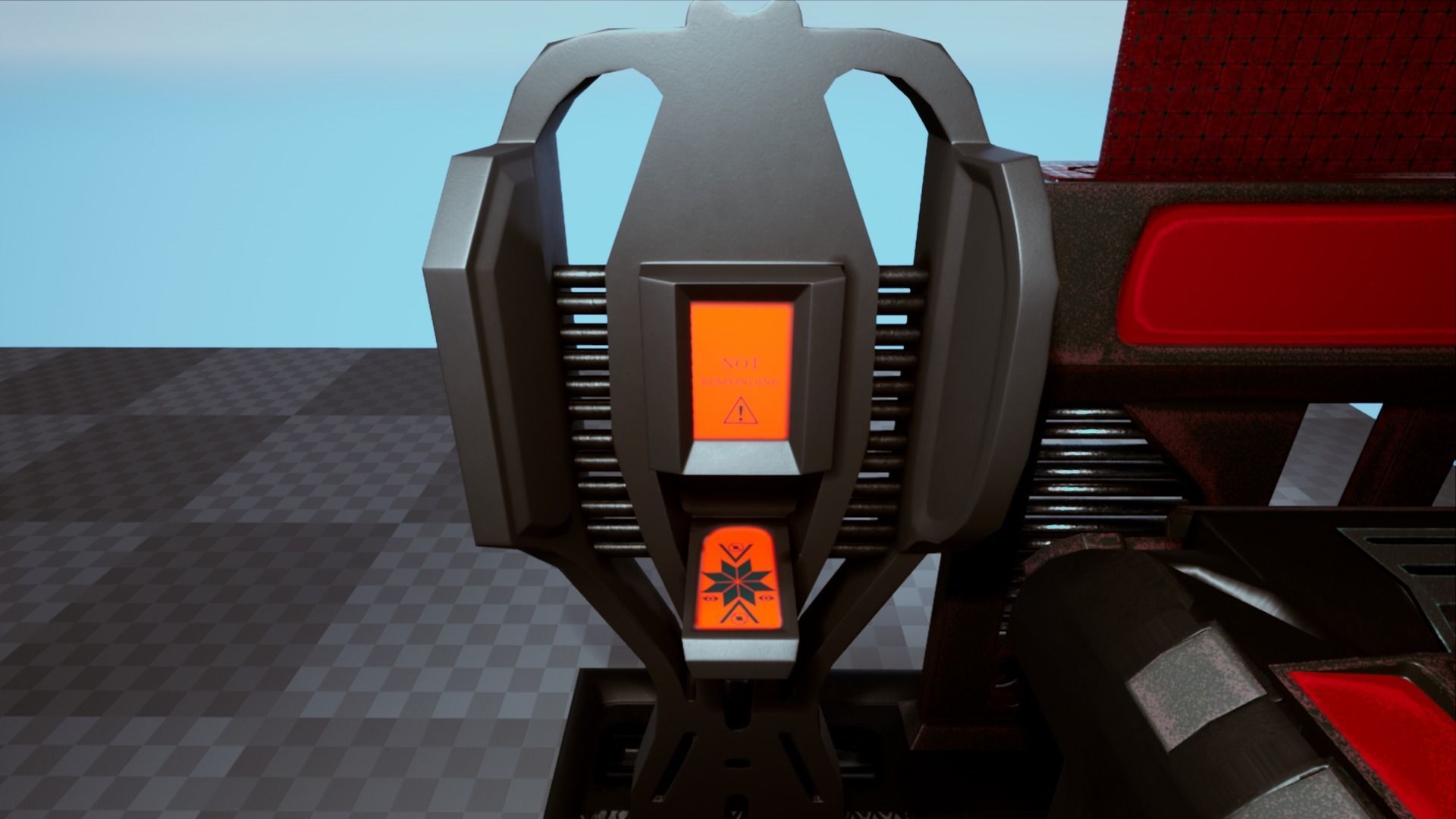 Sci Fi Computer Station Low-poly 3D model_7