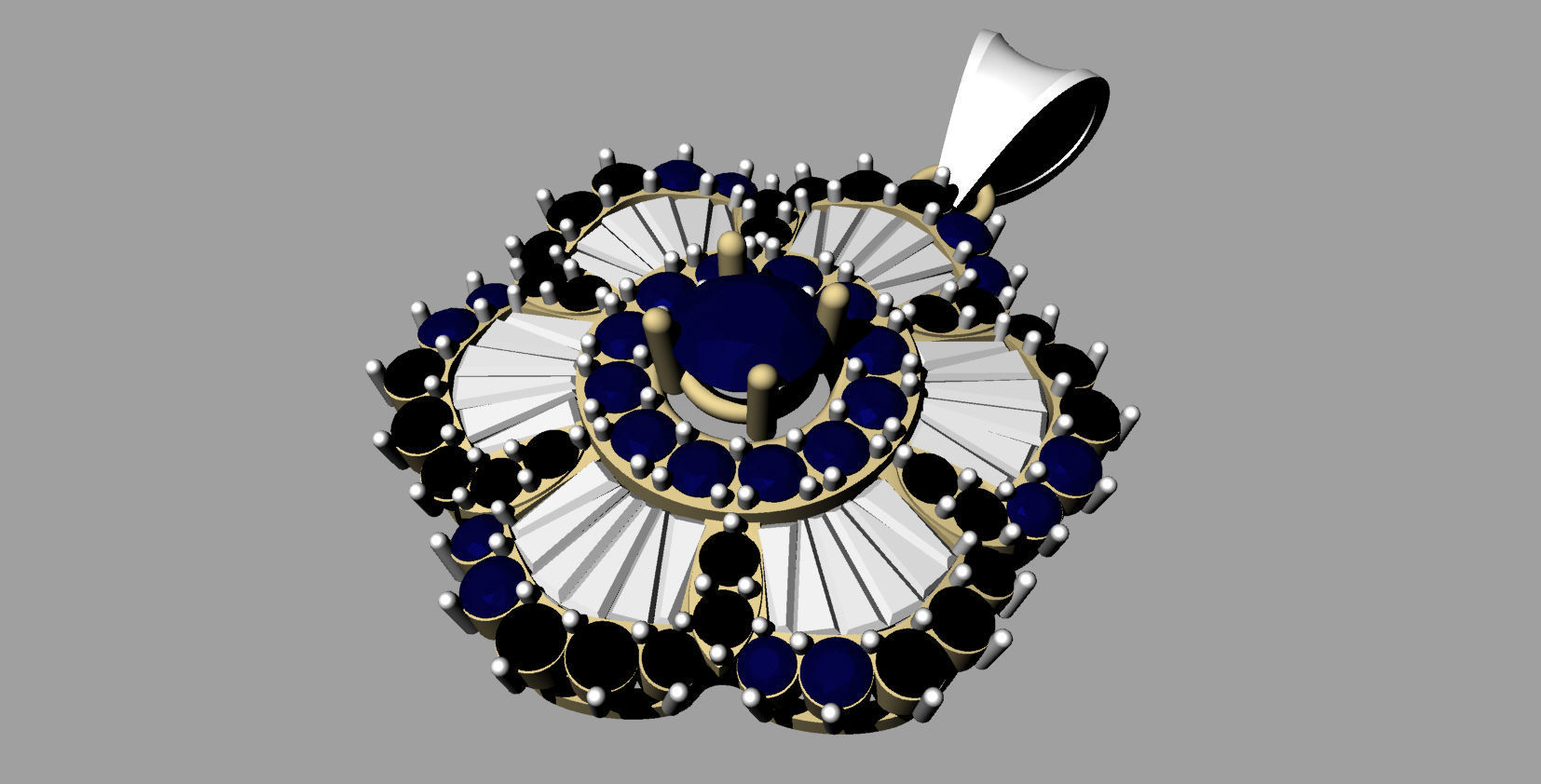 3d printable sun pendant jewelry 3D print model_7