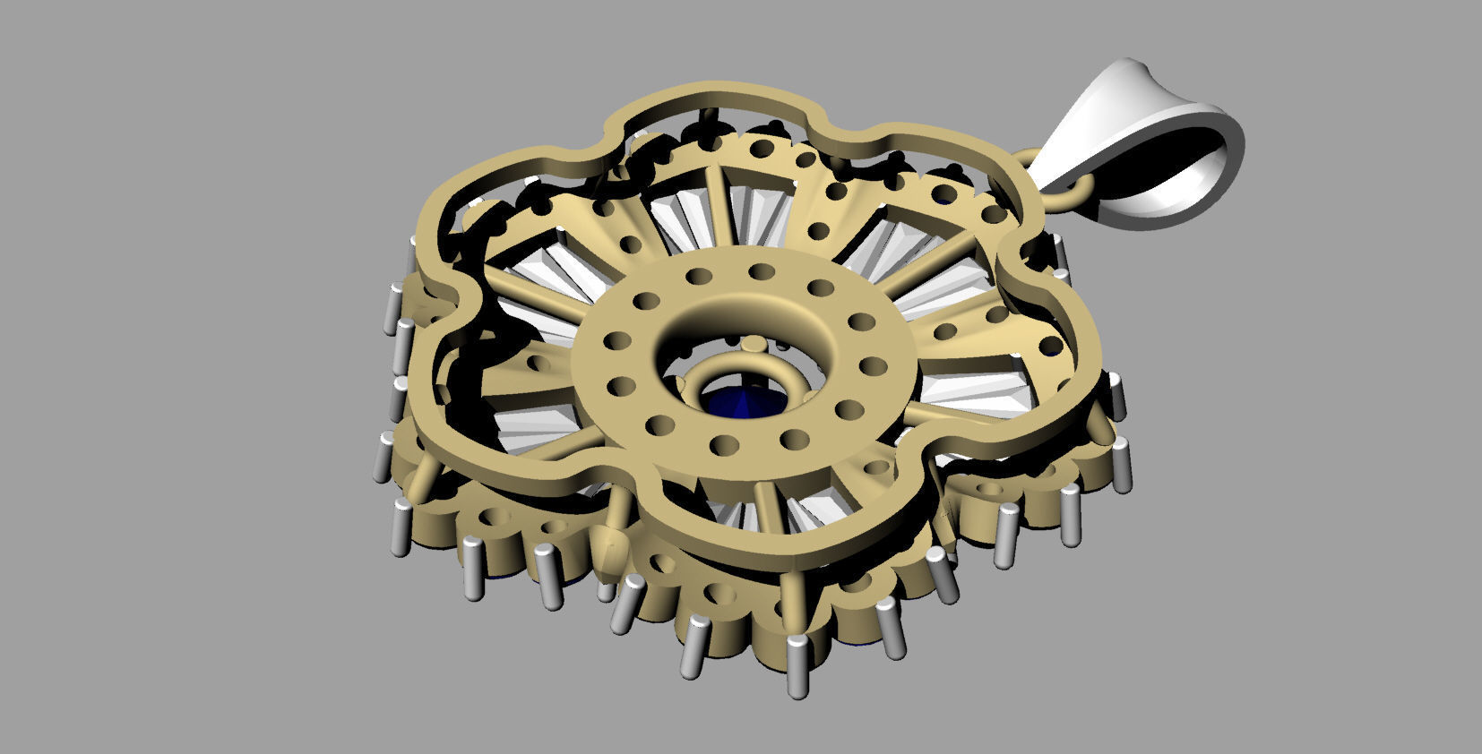 3d printable sun pendant jewelry 3D print model_6