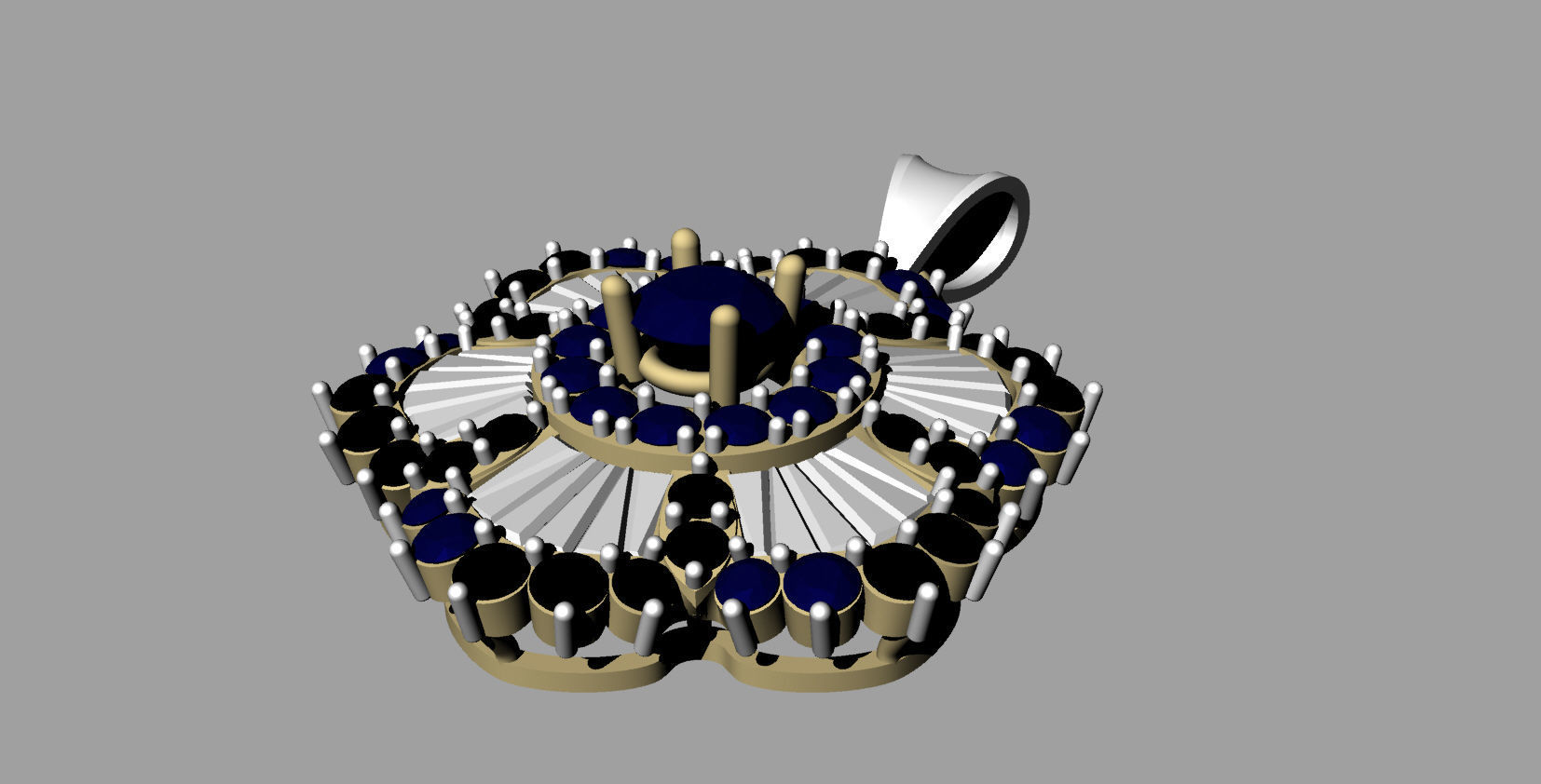 3d printable sun pendant jewelry 3D print model_2