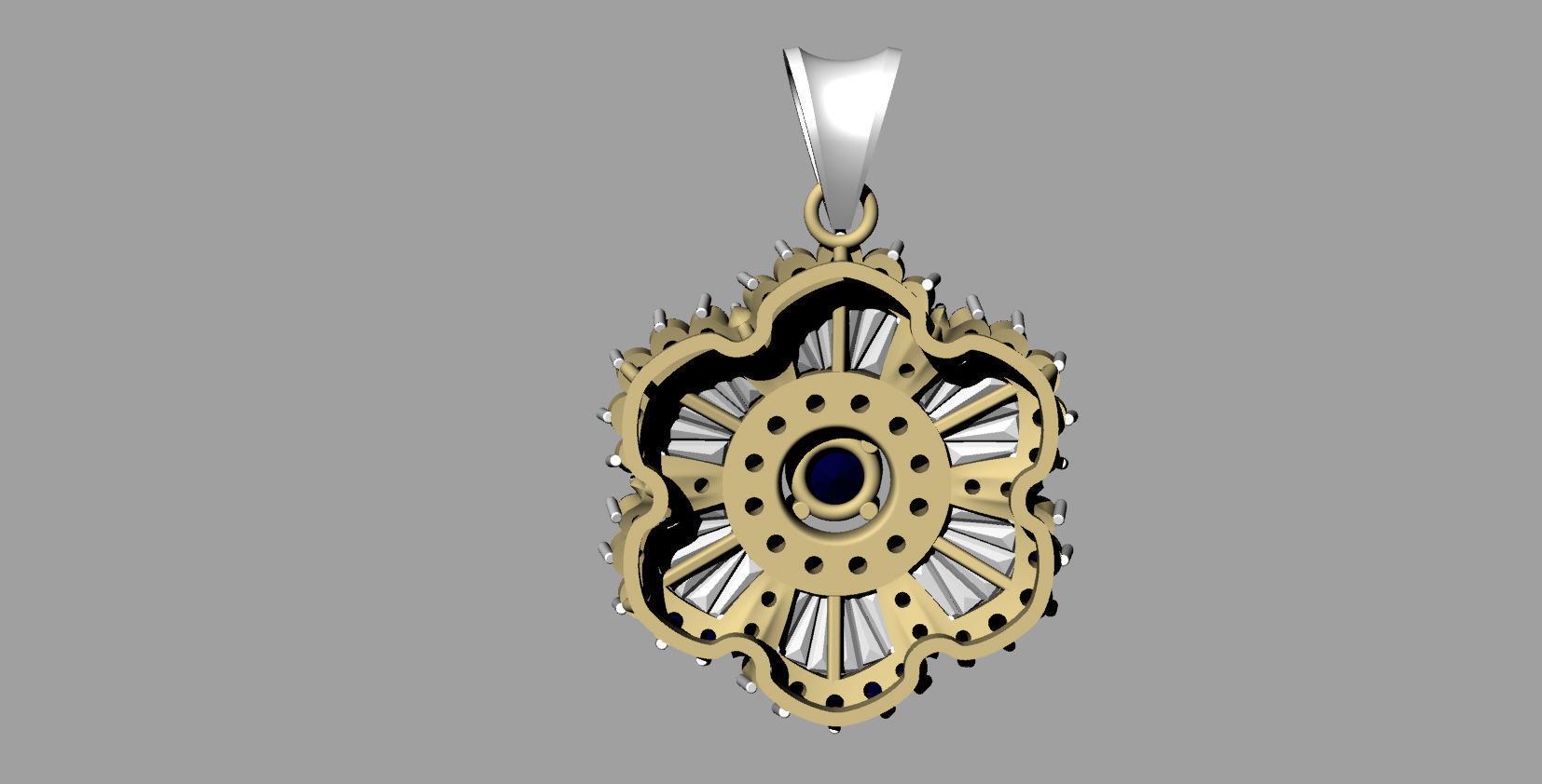 3d printable sun pendant jewelry 3D print model_4