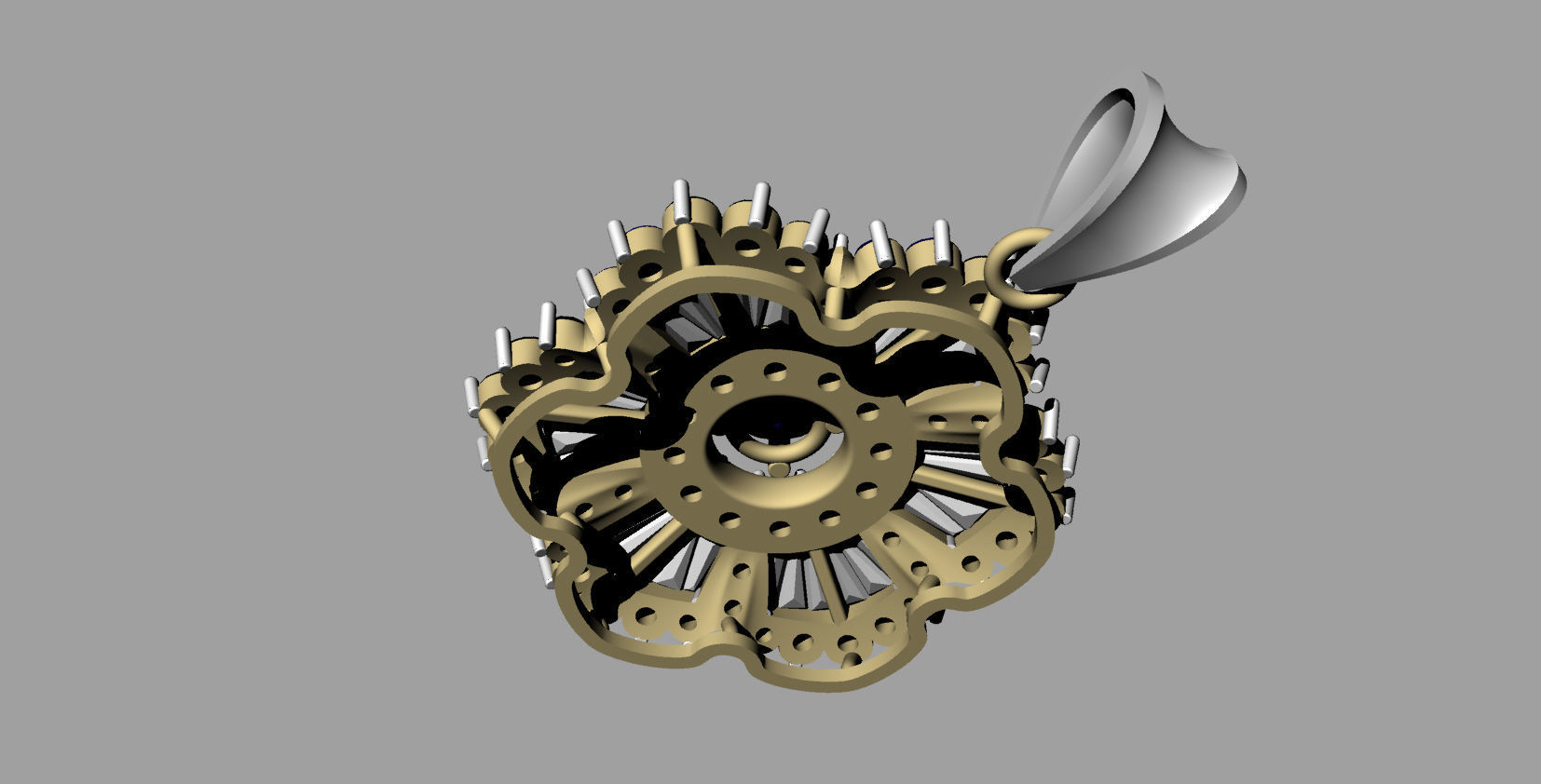 3d printable sun pendant jewelry 3D print model_3