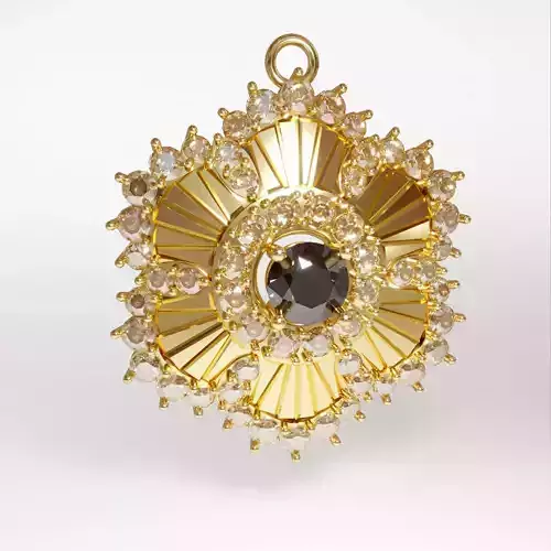 3d printable sun pendant jewelry 3D print model