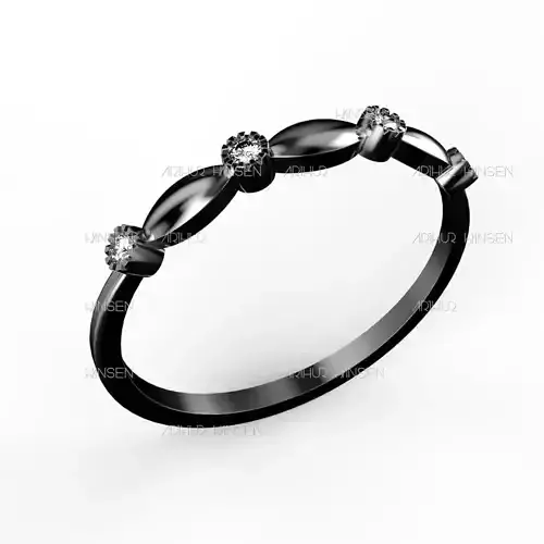 Round-130 Milgrain Half-Band